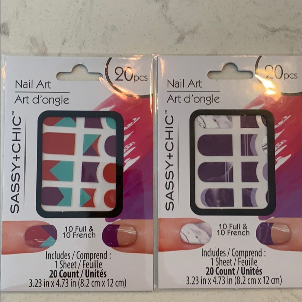 Nail Art - 2 Packages 20 pcs each - NWT 🌴